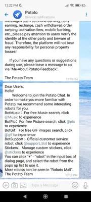 Potato chat android App screenshot 3